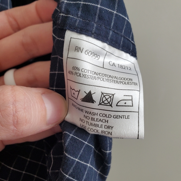 Antigua Men's Sporting KC Plaid Button Down Long Sleeve Shirt in Navy Size XL - Picture 5 of 9